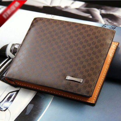 Men's Leather Bifold ID Card Holder Purse Wallet Billfold Handbag Slim Clutch