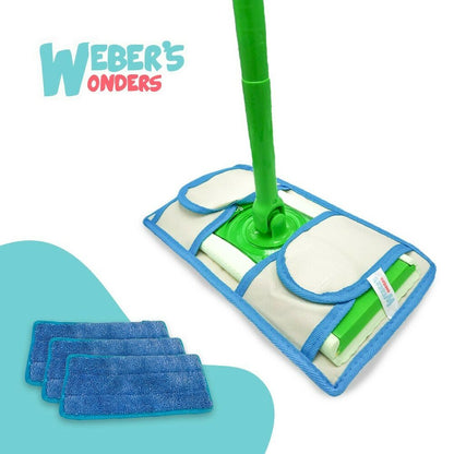 Set Of 2 Prime Mop Pads - Washable - Reusable - Durable - Works With Swiffer