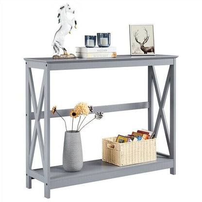 Classic X-Design Console Table grey