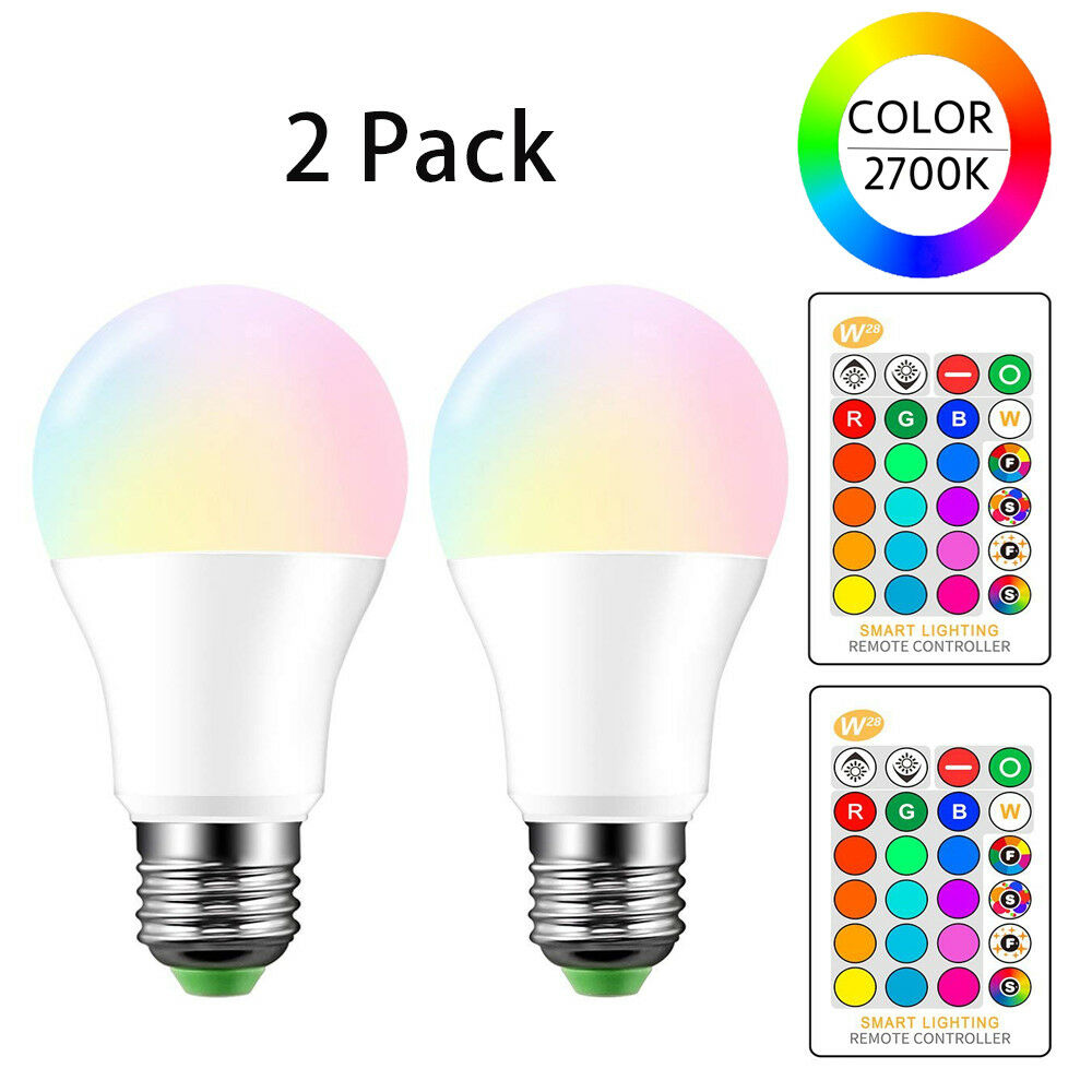 E26 LED Light Bulbs RGB Color Changing