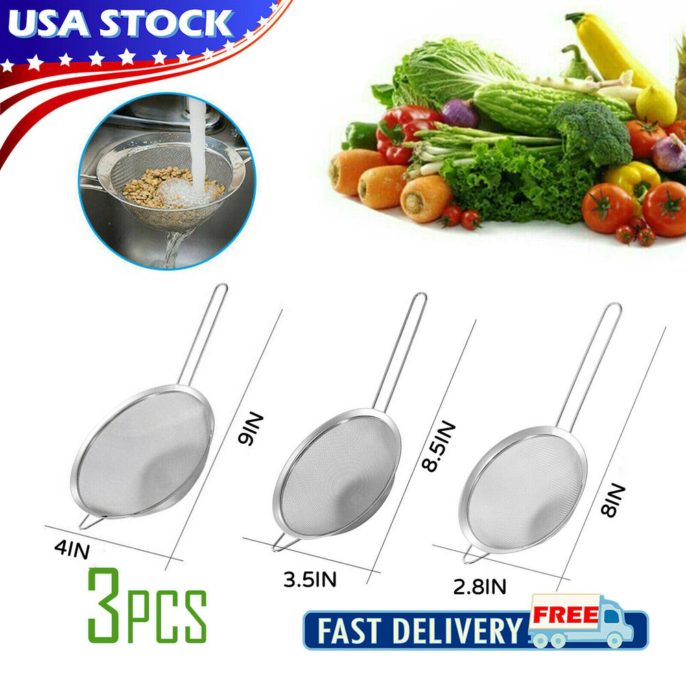 3Pcs Kitchen Supply Fine Mes