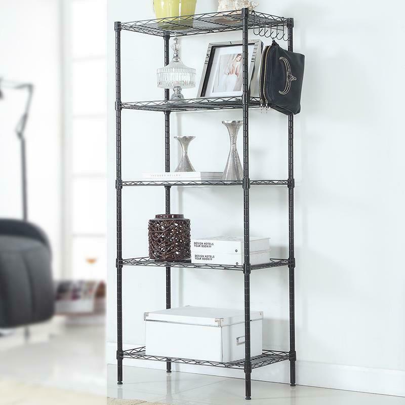 5-Tier Wire Shelves Unit Adjustable Rack