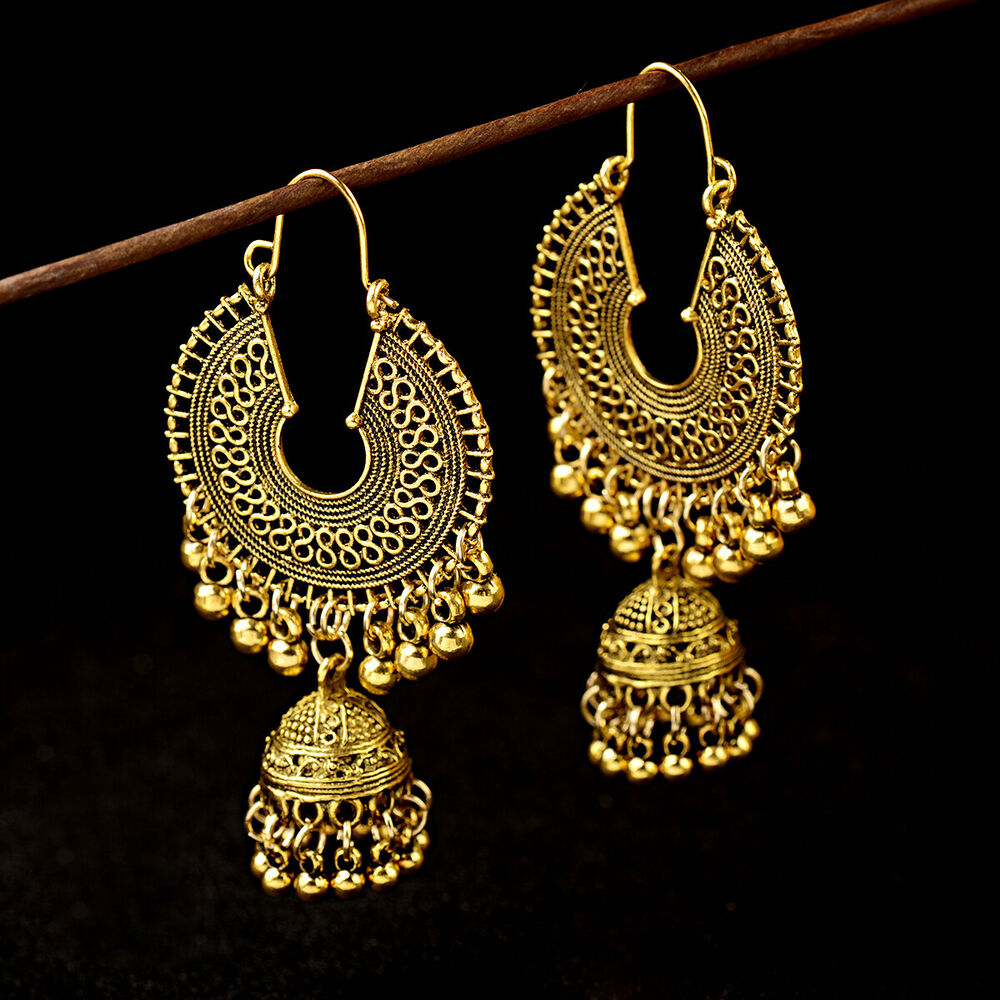 Gold Plated Indian Women Jhumka Earring