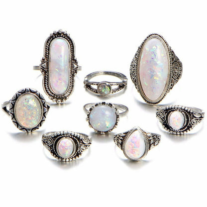 Gorgeous Wedding Rings Oval Cut Opal