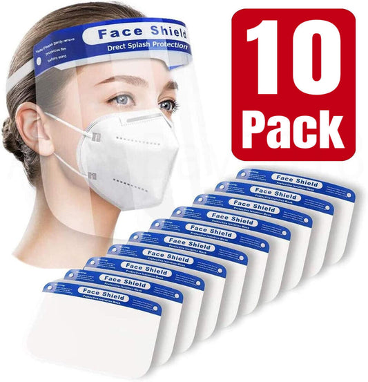 10-Pack Face Shield Reusable Washable Protection Mask