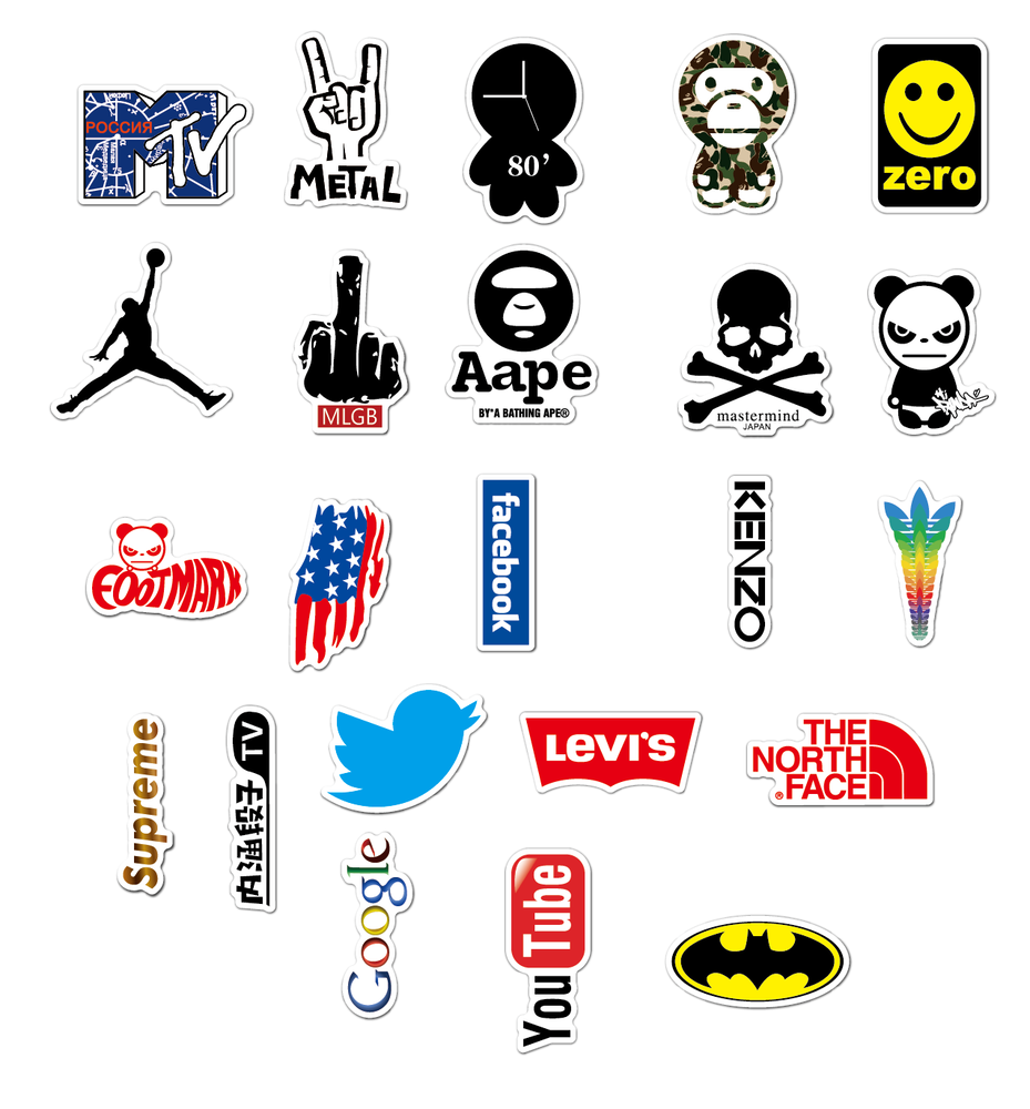 100 Skateboard Stickers Bomb Vinyl Laptop