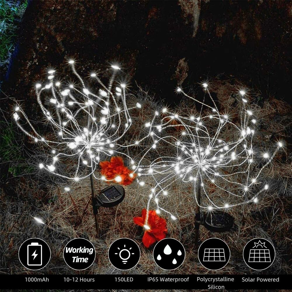 120/150LED Solar Firework Fairy Lights