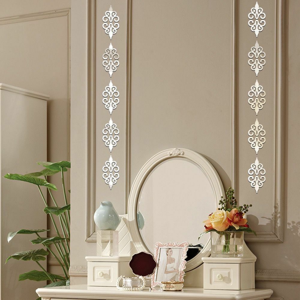 10* Modern 3D Mirror Style Decor