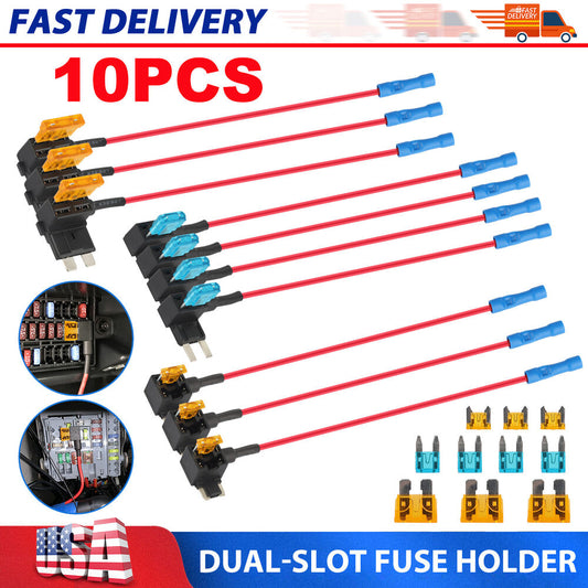 10pc 12V Car Add-a-Circuit Fuse Holder