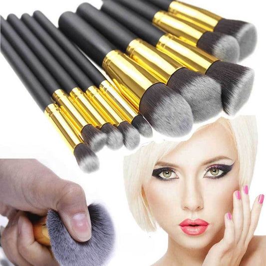 10pcs Makeup Brushes Cosmetic Eyebrow Blush