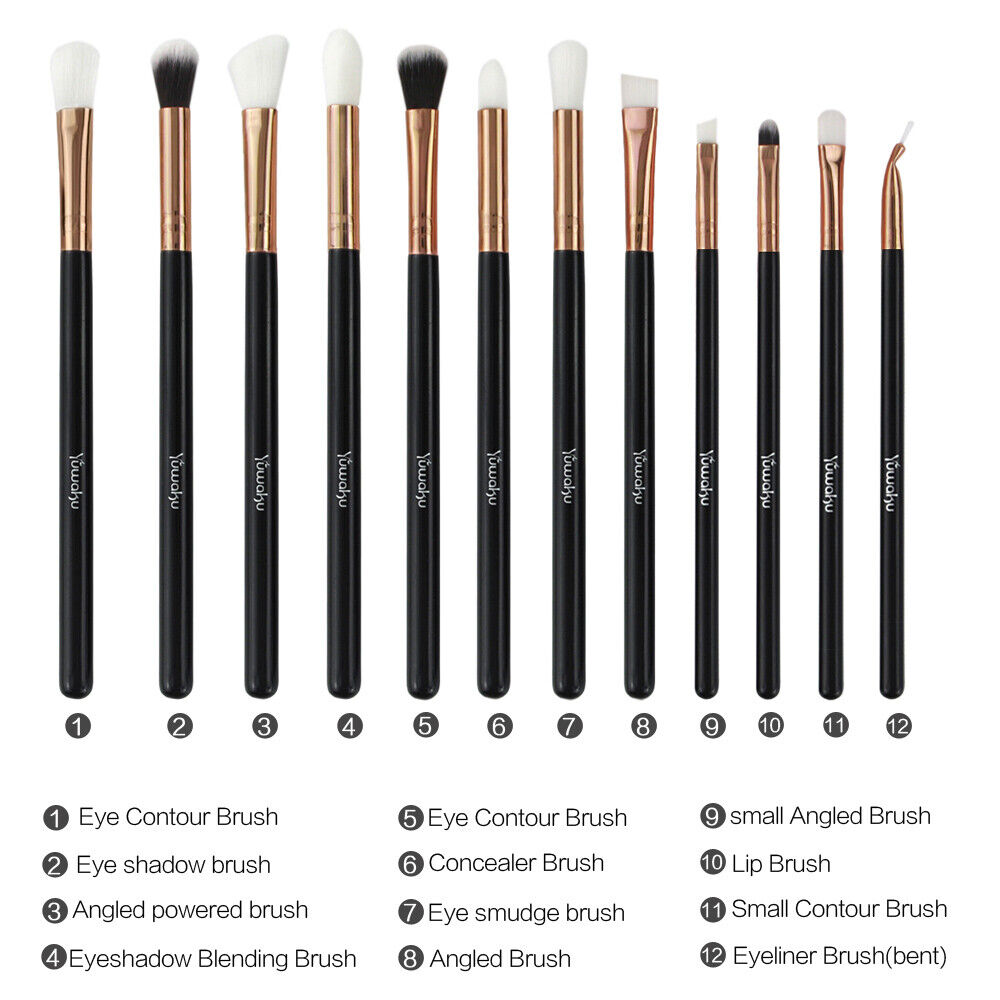 12Pcs Eyeshadow Eyebrows Foundation Blending Brush