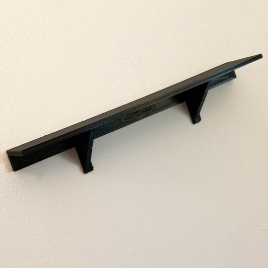 12" x 2" Black Wall Shelf