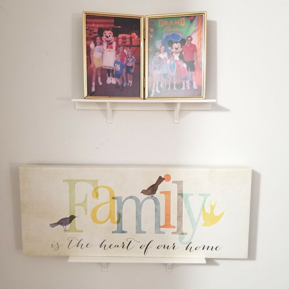 12" x 2" Black Wall Shelf