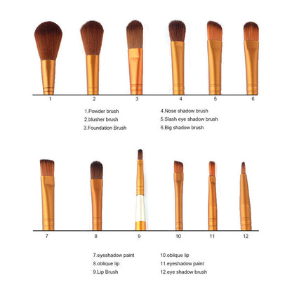 12pcs Makeup Brushes Set