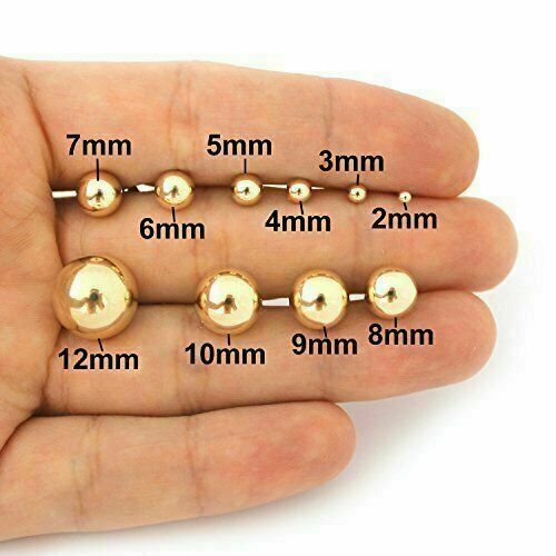 14K Gold Plated Ball Stud Earrings