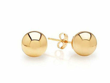 14K Gold Plated Ball Stud Earrings