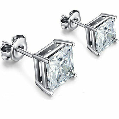 18K White Gold Crystal Earring