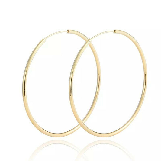 18k Layered Hoop Earrings 30mm