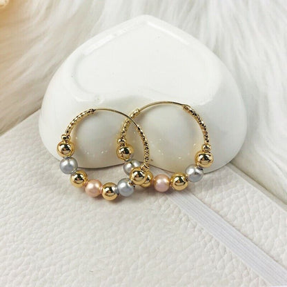 18k Layered Round hoop Earrings