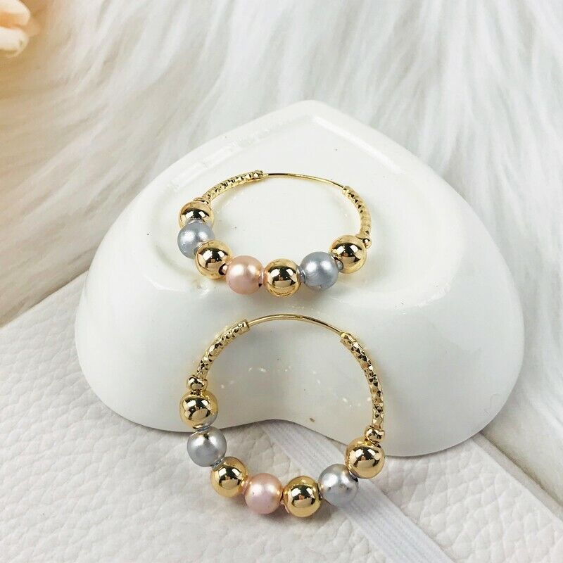 18k Layered Round hoop Earrings