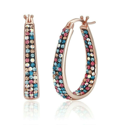 18k Rose Gold Plated Multi Colo Earrings