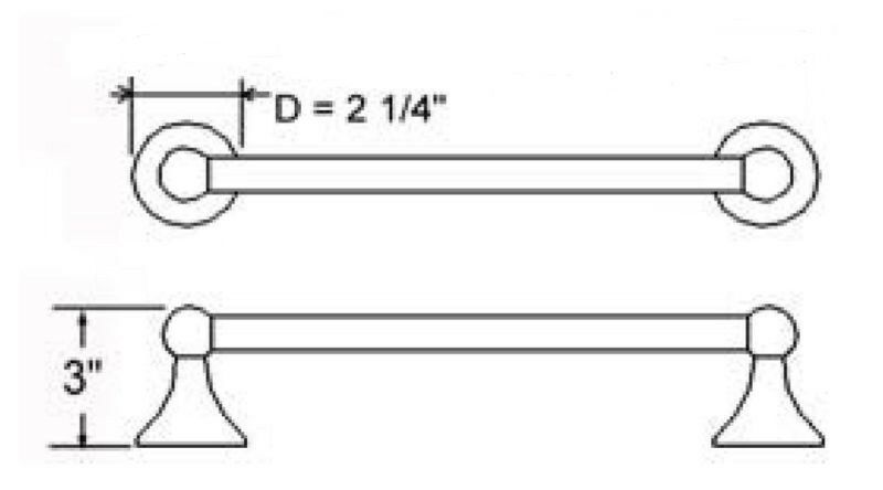 Burton Harbor 24" Towel Bar Bathroom