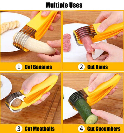 1/2Pcs Banana Slicer Fruit Knife