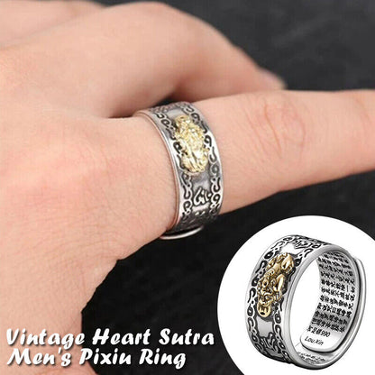 1x Adjustable Feng Shui Pixiu Mani Wealth Ring