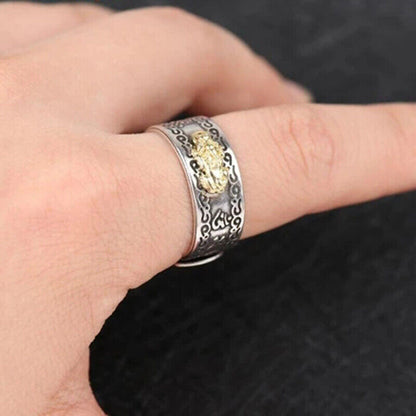 1x Adjustable Feng Shui Pixiu Mani Wealth Ring