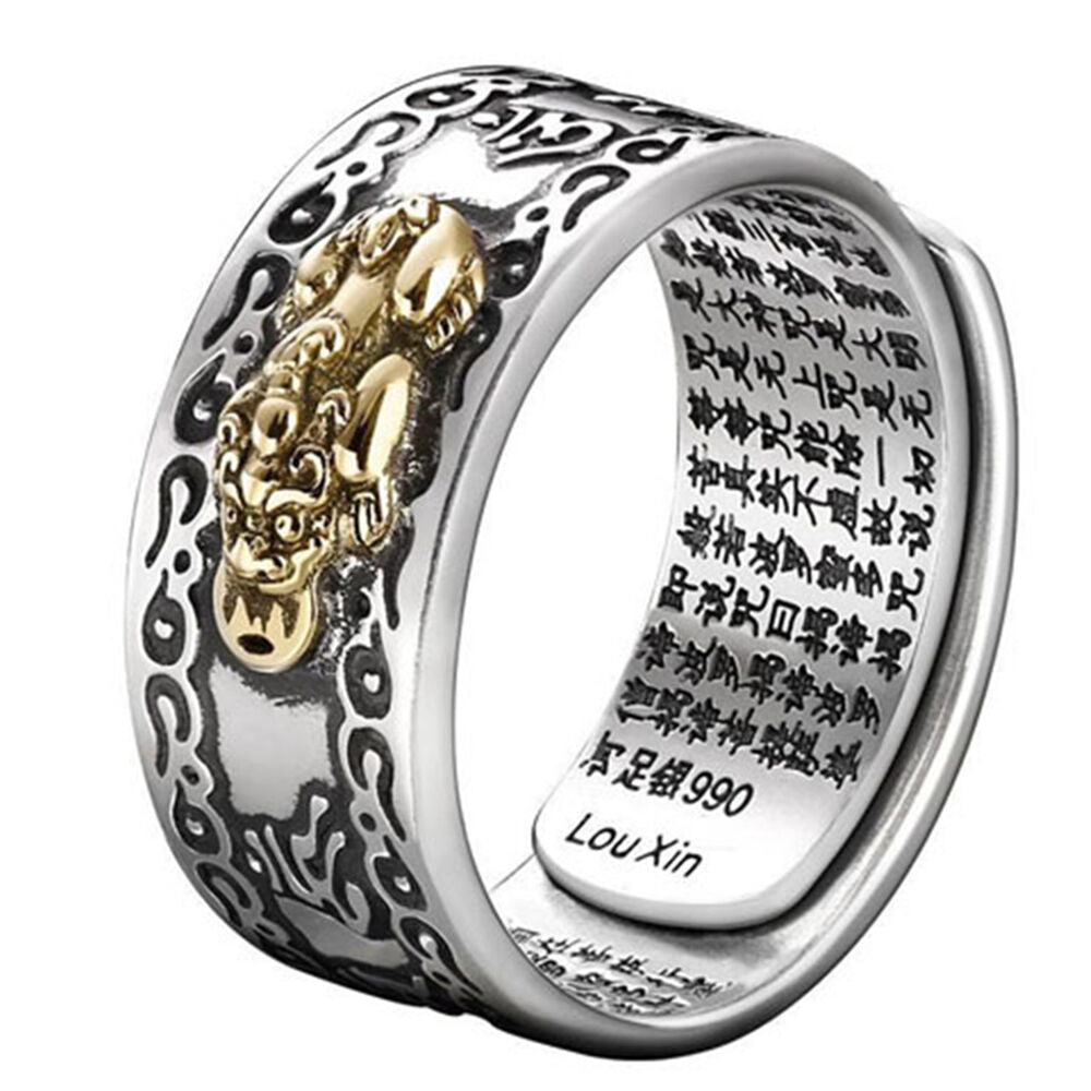 1x Adjustable Feng Shui Pixiu Mani Wealth Ring