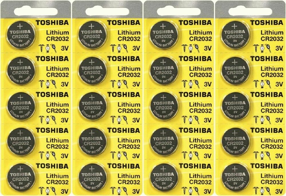 20 x New Original Toshiba CR2032 CR 2032 3V