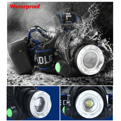 25000LM LED HEADLAMP Rechargeable Headlight