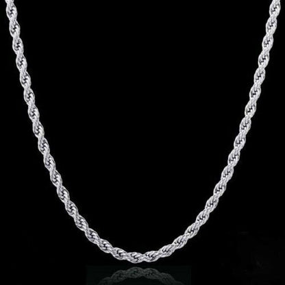 2MM Solid 925 Sterling CHAIN Necklace