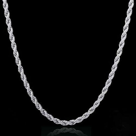 2MM Solid 925 Sterling CHAIN Necklace