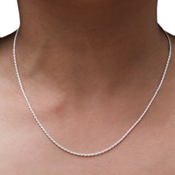 2MM Solid 925 Sterling CHAIN Necklace