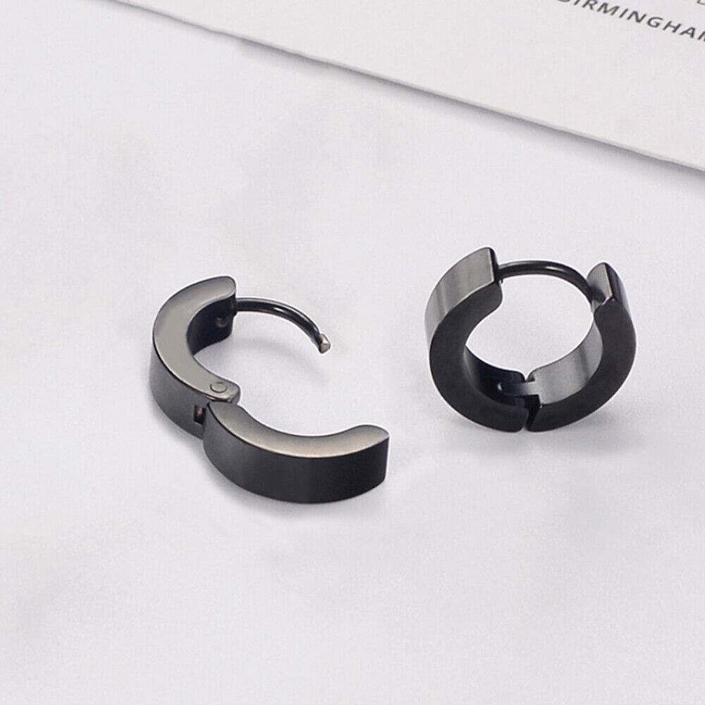 2PCS Stainless Steel Hoop Earrings