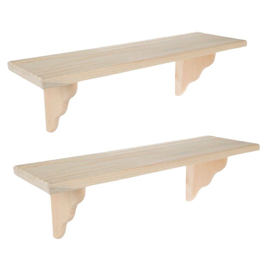 2 PCs Wood wall Shelf