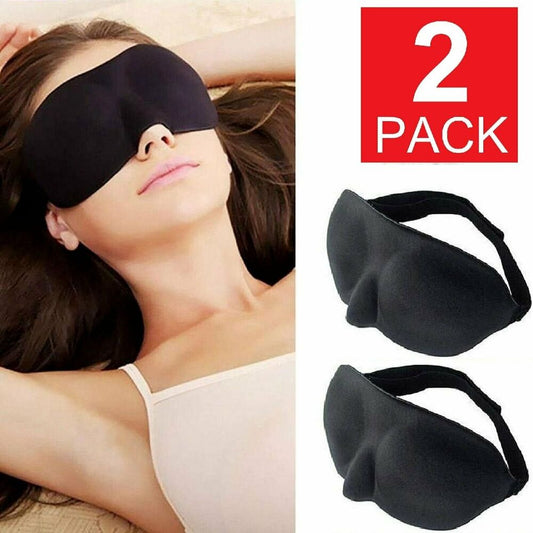 2 Pack Travel 3D Eye Mask Sleep Soft