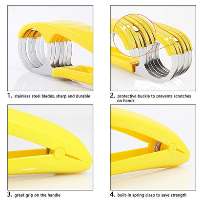 2Pcs Banana Slicer Fruit Knife Veggie Cutter