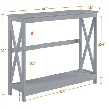 Classic X-Design Console Table grey