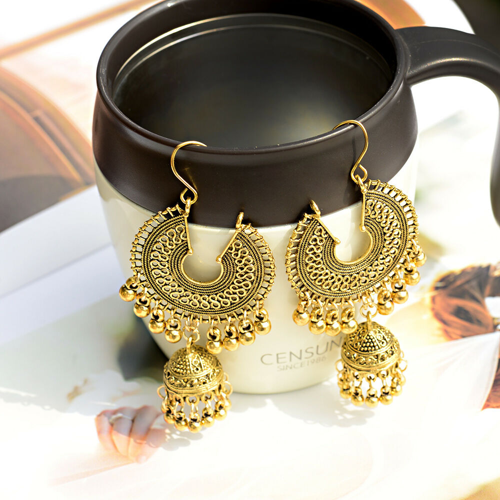 Gold Plated Indian Women Jhumka Earring