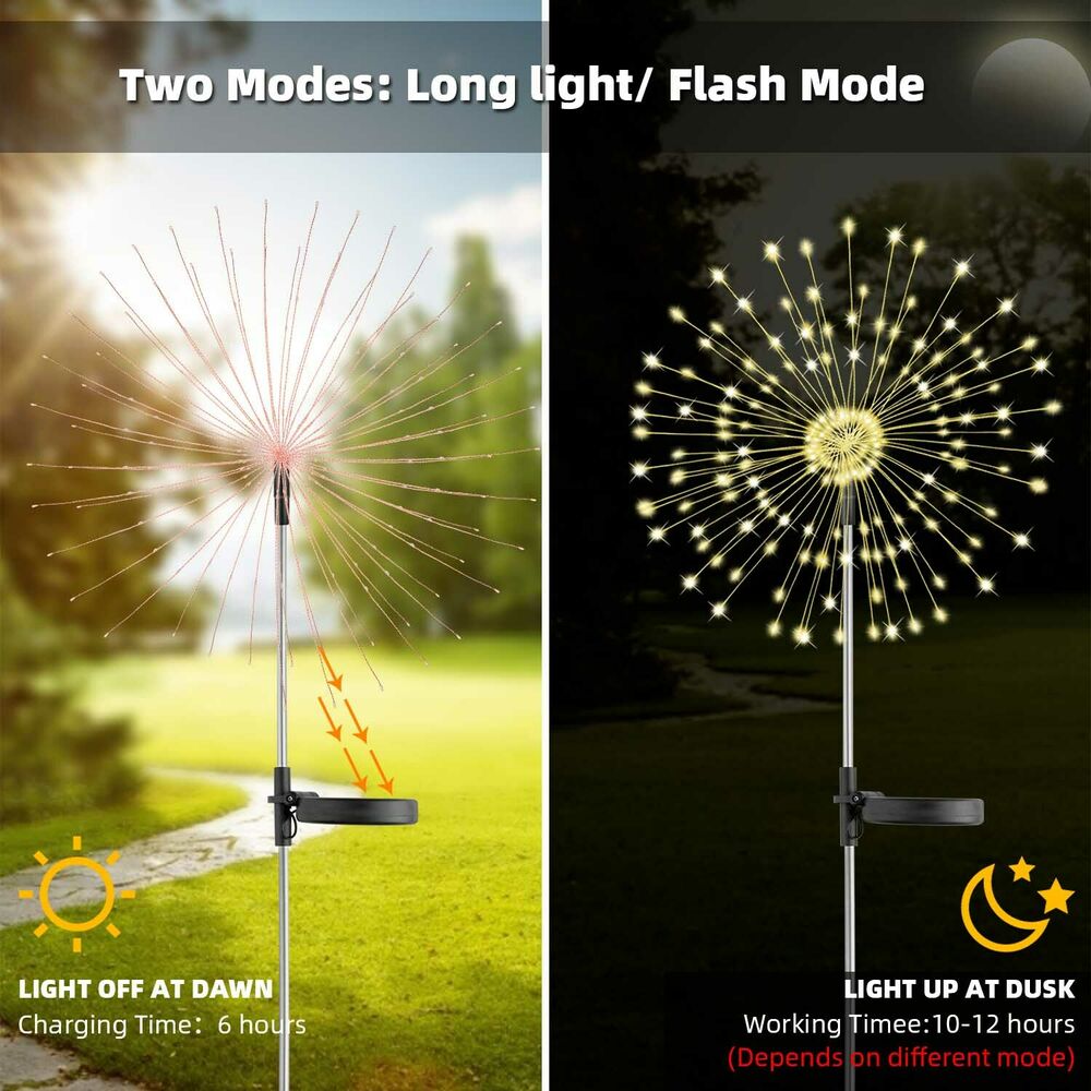 120/150LED Solar Firework Fairy Lights