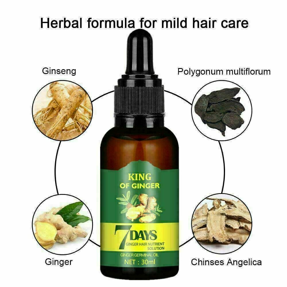 Regrow 7 Day Ginger Germinal Hair Growth Serum Hairdressing Oil Loss Treatment