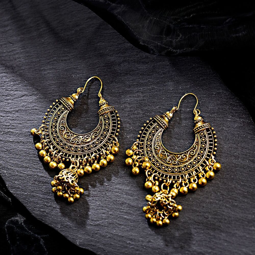 2pair Tribal Oxidized Jhumka