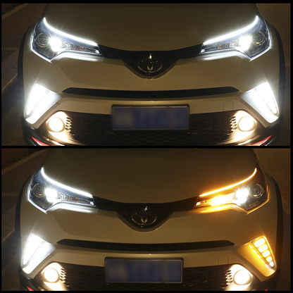 2pcs 60CM Slim Amber Sequential Headlight