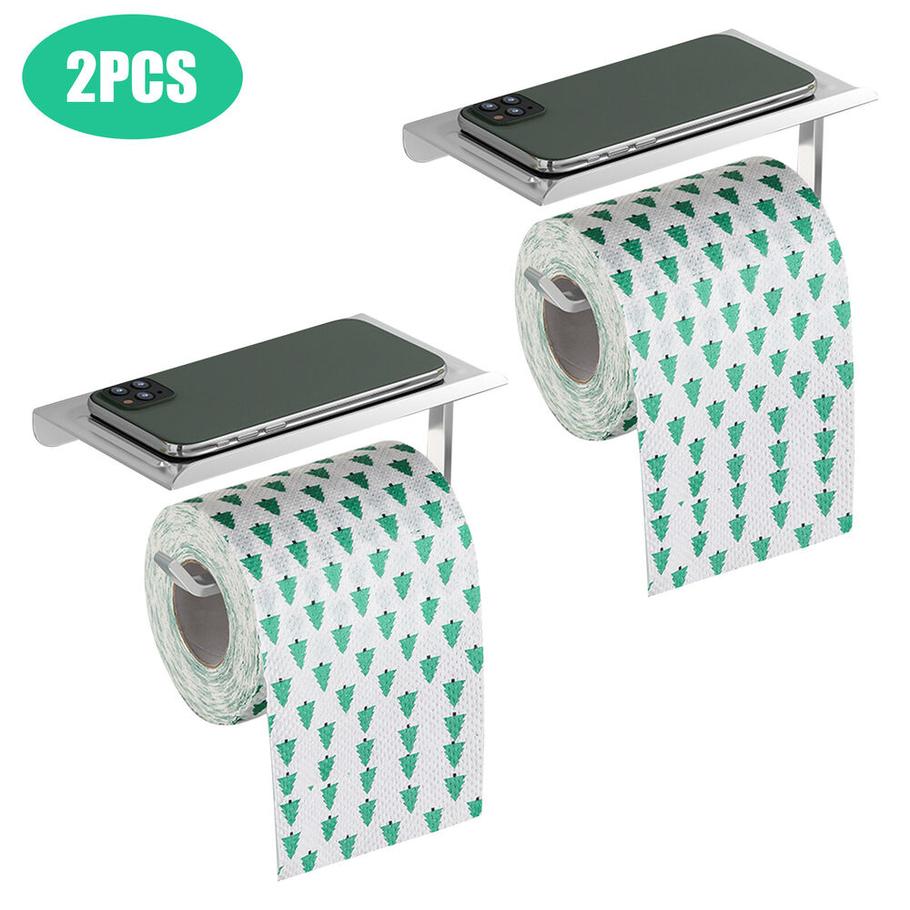 2pcs Toilet Roll Paper Wall Mounted Holder