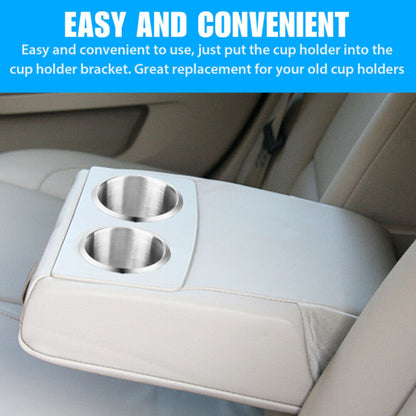 2x Stainless Steel Cup Drink Holders