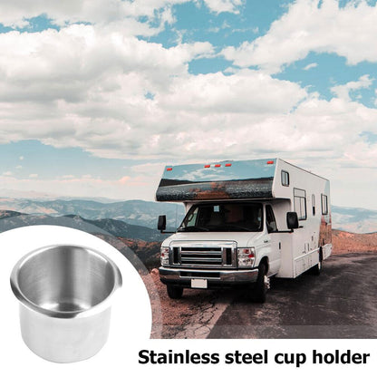 2x Stainless Steel Cup Drink Holders