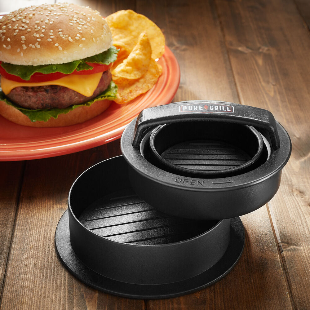 3-in-1 Burger Press BBQ Patty Maker