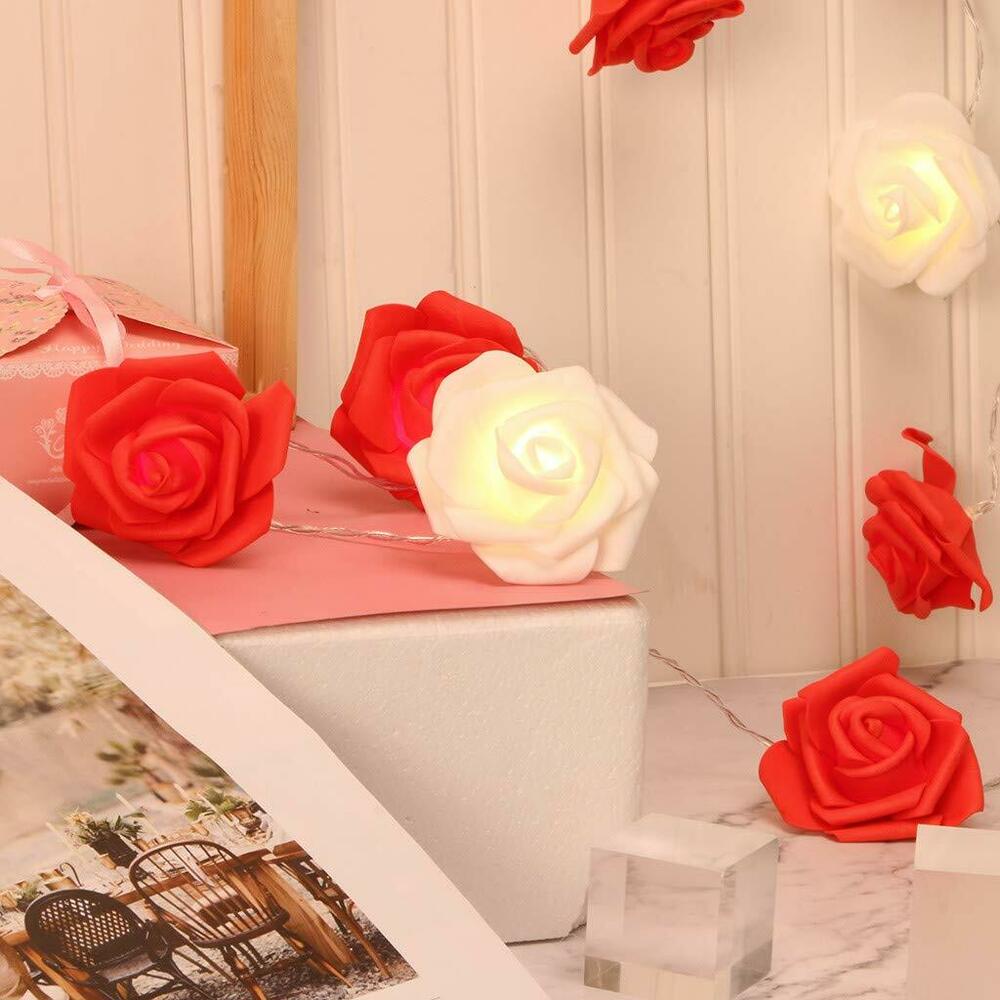 9.84 Ft 20 LED Rose Flower Lights